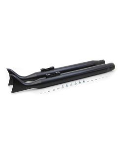 V-Twin 30-1391 Black Fishtail Slip-On 3" Muffler Set Harley Road Glide M8 17-Up