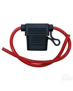 RHOX ACC-0019 Red 12 Gauge AWG Primary Power Wire Water Tight Blade Fuse Holder
