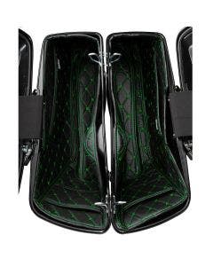 Hogworkz OEM Tapered Stretched Saddlebag Liners 14-24 Black w/ Green Stitching