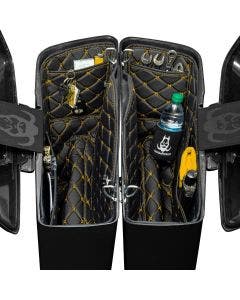 Hogworkz Aftermarket Stretched Saddlebag Liners '14-'24 Black w/ Gold Stitching