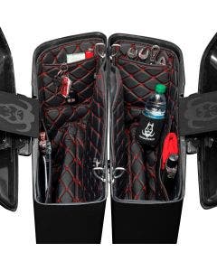 Hogworkz Aftermarket Stretched Saddlebag Liners '14-'24 Black w/ Red Stitching
