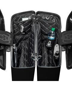 Hogworkz Aftermarket Stretched Saddlebag Liners 14-24 Black w/ Silver Stitching