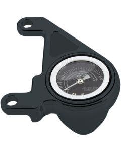 Arlen Ness 15-675 Black Radius Oil Pressure Gauge Kit Harley Twin Cam 99-17
