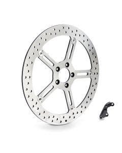 Arlen Ness 02-967 Silver Right Side Big Brake Steel Rotor 15 inch Harley Softail Dyna 00-14