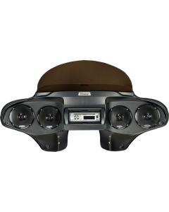 Hoppe Quadzilla Single DIN CD Player Fairing 4 Harley 15-23 FLRT