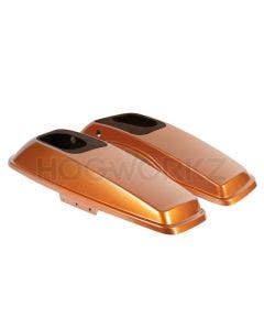 Hogworkz Amber Whiskey 6" x 9" Speaker Lids Harley Touring 14-20 Saddlebags