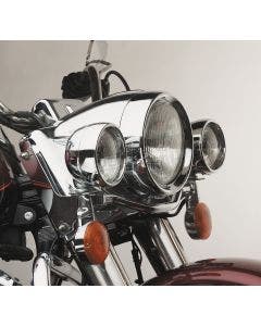 Custom Chrome 4 1/2" Frenched Passing Lamp Trim Ring for Harley '62-Up