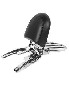 Hogworkz Chrome Sissy Bar Backrest / Luggage Rack for Harley V-Rod '02-'06