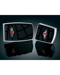 Kuryakyn Chrome Widow Brake Pedal Pad for Harley Touring Softail Dyna