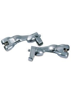 Kuryakyn 7504 Chrome Adjustable Passenger Peg Mounts Harley & Indian 93-Up