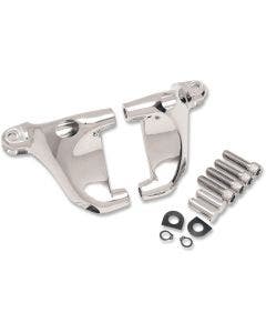 Drag Rear Passenger Footpeg Mounts Chrome Harley Sportster 04-13 Repl 49322-04