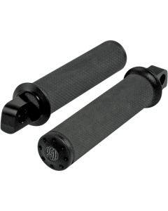 Roland Sands RSD Tracker Straight Male Mount Foot Pegs for Harley - Black Ops