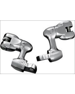 Kuryakyn Chrome 2" Adjustable Lockable Offsets with Male Mount Adapters