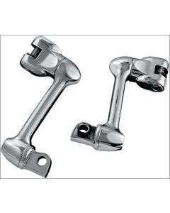 Kurykayn Chrome 4" Adjustable Lockable Offsets with Male Mount Adapters
