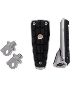 Ciro CMX Chrome Foot Pegs w/ Mount Adapter for Harley Male Mount Application PR