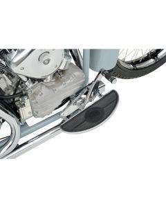 Drag Chrome Half-Moon Low Profile Driver Floorboards Harley Touring Softail FLD 