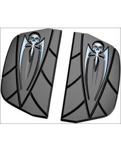 Kuryakyn Chrome Zombie Inserts for Harley D-Shaped Passenger Boards