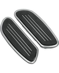 Drag Chrome Sweeper Swept Streamliner Passenger Floorboards Harley FL & Softail