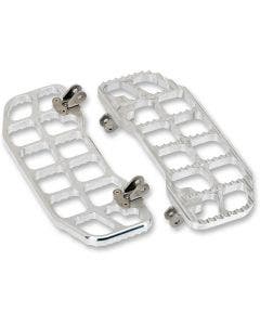 Joker Machine Raw Aluminum Serrated Floorboards for Harley FL Touring / Softail