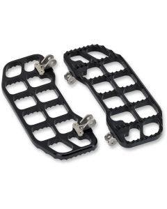 Joker Machine Black Aluminum Serrated Floorboards for Harley FL Touring Softail