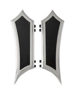 Accutronix Chrome Instigator Driver Front Floorboards for Harley FLH ST FLD