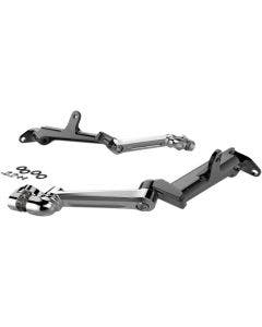 Ciro Chrome Floorboard Hi-Way Peg Mount w/ Adjustable Arm for Harley FLH/T 09-up