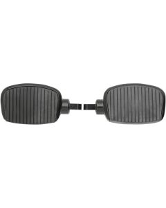 Drag Black 3" Floorboards Rubber Pads w/ Male Peg Mounts for Harley or Metric
