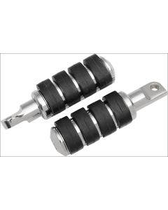 Kuryakyn Chrome 1" Extended Large ISO-Pegs with Adapters Harley Goldwing Indian