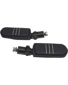 Rivco MV135MB Matte Black Steel & Rubber Folding Bolt-On Motorcycle Foot Pegs