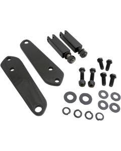 Black Highway Footpeg Foot Peg Mount Kit for 91-16 Harley Dyna FXD L  1624-0280