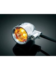 Kuryakyn 1645 Chrome Small Amber Run-Turn Dual Function (pr)
