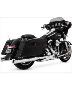 Vance & Hines Chrome Eliminator 400 4" Round Slip On Mufflers Harley FLH/T | 16703