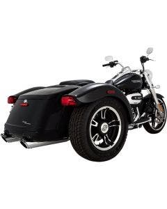 Vance & Hines 16796 Chrome Twin Slash Round Slip Ons 17-Up Harley Freewheeler M8