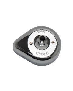 S&S 170-0530 Chrome Stealth Teardrop Air Cleaner Cover Harley M8