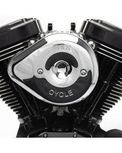 Buy S&S 170-0532 Chrome Stealth Slasher Teardrop Air Cleaner Cover Harley M8 from Eastern Performance Cycles. Great prices and free shipping!
