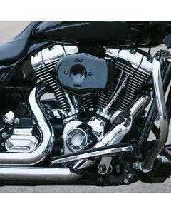 S&S 170-0597 Black Stealth Tribute Air Cleaner Kit Harley Twin Cam FL 08-17