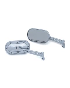 Kuryakyn All Chrome 6" Heavy Industry Mirrors for Harley Victory Metric