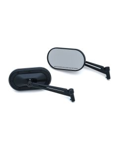 Kuryakyn Satin Black 6" Heavy Industry Mirrors for Harley Victory Metric