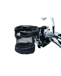 Kuryakyn Black Universal Perch Drink Holder with Basket Harley or Metric