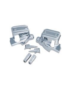 Kuryakyn 1739 Chrome Brake Clutch Control Handlebar Dress-Up Cover Kit Harley 14-16