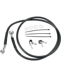 Drag Front Extended +4 Black Vinyl Brake Line for Harley 99-07 FXST