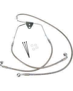 Drag Front Extended +4 Stainless Steel Brake Line for Harley 08-13 FLH/T Non ABS