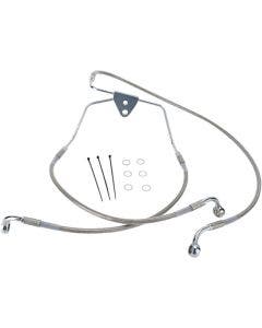 Drag Front Extended +4 Stainless Steel Brake Line for Harley 96-07 FLHT/FLHX