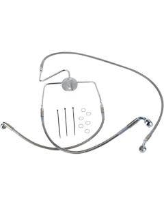 Drag Front Extended +4 Stainless Steel Brake Line Harley 94-07 FLHR 98-06 FLTR/I