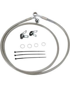 Drag Front Extended +4 Stainless Steel Brake Line Harley 84-98 FXST 93-05 FXDWG