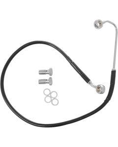 Drag Front Extended +10 Black Vinyl Brake Line Harley 12-13 FXS W/ ABS Upper