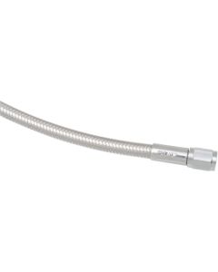 Magnum Braided Polished Stainless Universal 15" Brake Line AN-3 Fittings Ends