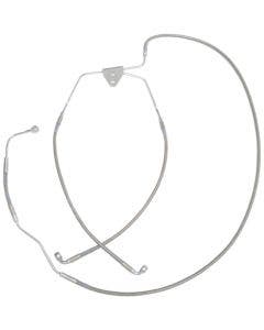 Drag Specialties Front Lower Dual Disc Stainless Steel Brake Line for Harley 09-13 FLH/T With ABS