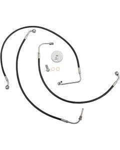 La Choppers Black Vinyl Front Brake Line for Harley 09-13 FL Non Abs Mini Apes