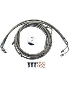 La Choppers Stainless Steel Front Brake Line for Harley 09-13 FLH ABS 12-14 Bars